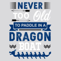 Never too old to paddle in a Dragon Boat - HeavyBlend™ adult hooded sweatshirt Design