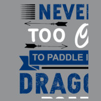 Never too old to paddle in a Dragon Boat - Softstyle™ adult ringspun t-shirt  Design