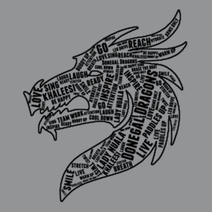 Donegal Dragons Word Cloud - Softstyle™ adult ringspun t-shirt Design