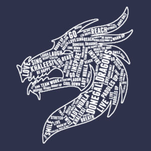Donegal Dragons Word Cloud - Softstyle™ women's ringspun t-shirt Design