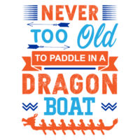 Never too old to paddle in a dragon boat - Rectangle Smooth Edge Keyring Design