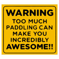 Warning too much paddling - Rectangle Smooth Edge Keyring Design