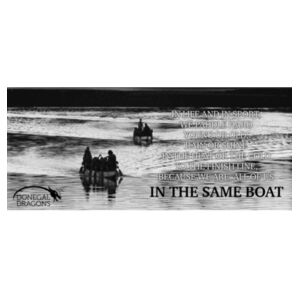 Donegal Dragons Boats in Black and White with Text - Mug - Ceramic 11oz Design