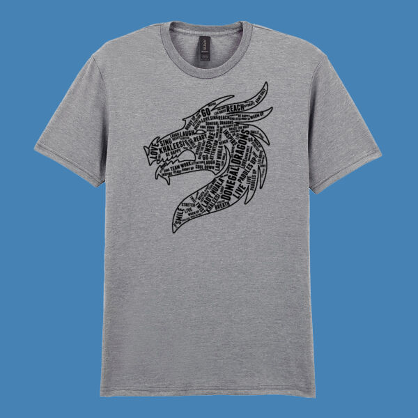 Donegal Dragons Word Cloud - Softstyle™ adult ringspun t-shirt Thumbnail