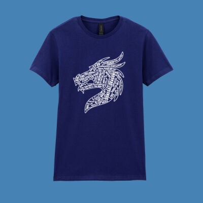 Donegal Dragons Word Cloud - Softstyle™ women's ringspun t-shirt Thumbnail