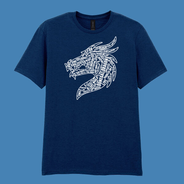 Donegal Dragons Word Cloud - Softstyle™ adult ringspun t-shirt Thumbnail