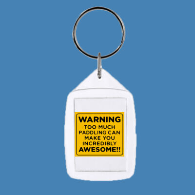 Warning too much paddling - Rectangle Smooth Edge Keyring Thumbnail