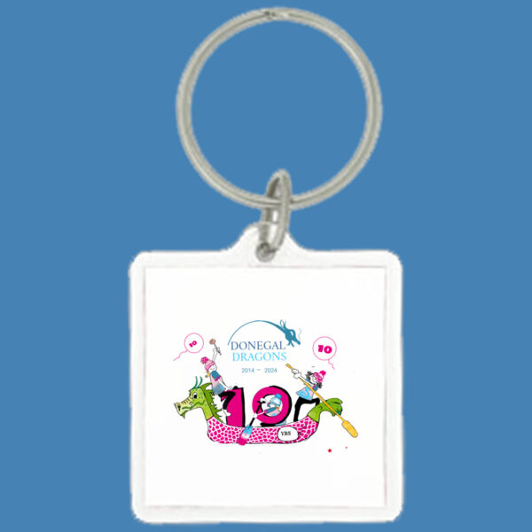 Donegal Dragons Birthday - Square Keyring Thumbnail